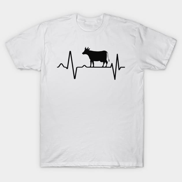 Cow heartbeat T-Shirt by Foxxy Merch